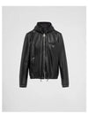 Men's Nappa Nylon Reversible Leather Jacket Black - PRADA - BALAAN 2