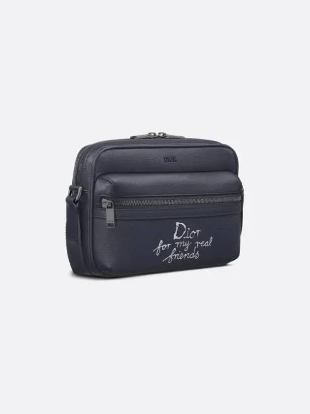 Hylton Nel Rider 2.0 Zipper Messenger Bag Navy - DIOR - BALAAN 3