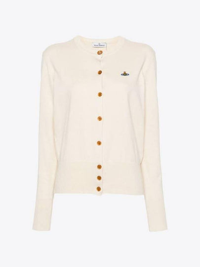 Bea Embroidered Logo Cardigan Ivory - VIVIENNE WESTWOOD - BALAAN 2