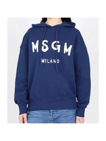 Brushed Logo Hooded Sweatshirt 3641MDM515 247000 89 - MSGM - BALAAN 1