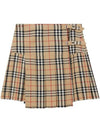 Vintage Check Wool Kilt pleated skirt Archive Beige - BURBERRY - BALAAN 2