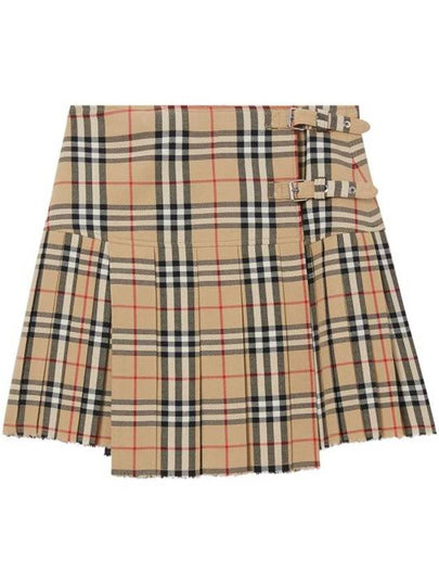 Vintage Check Wool Kilt pleated skirt Archive Beige - BURBERRY - BALAAN 2