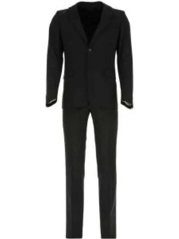 Wool Mohair Single Breasted Suit Black - PRADA - BALAAN 2