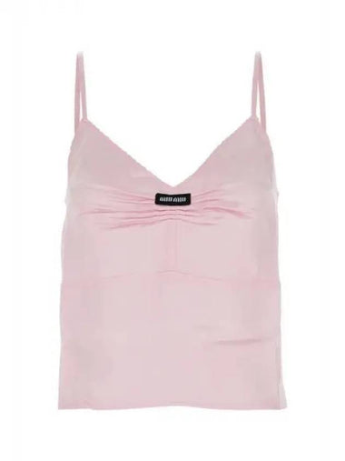 Logo Patch Sleeveless Top 271120 - MIU MIU - BALAAN 1