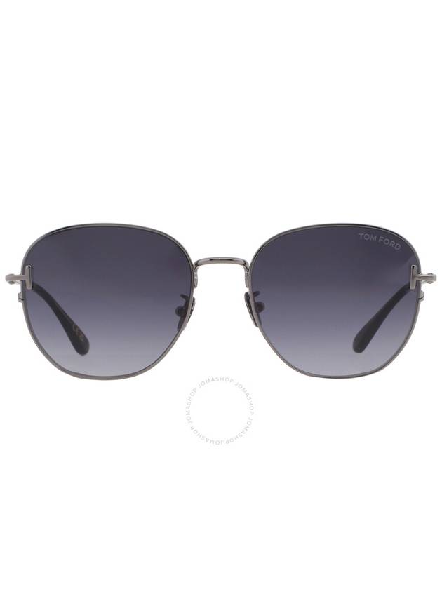 Tom Ford Grey Gradient Round Men's Sunglasses FT0976-K 08B 56 - TOM FORD - BALAAN 1