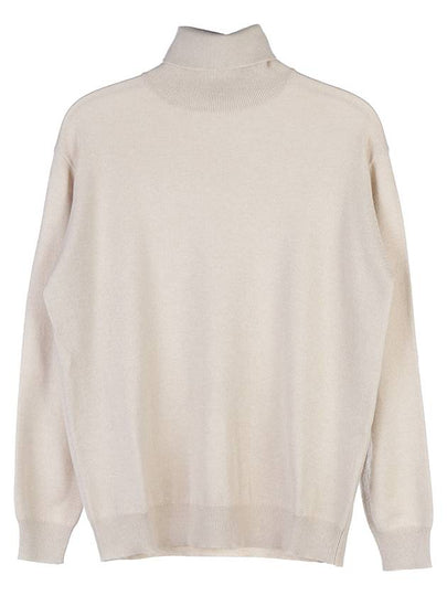 Women's Cashmere Turtleneck Beige - BRUNELLO CUCINELLI - BALAAN 2