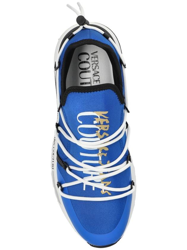 Versace Jeans Couture Sneakers With Logo, Men's, Blue - VERSACE - BALAAN 6