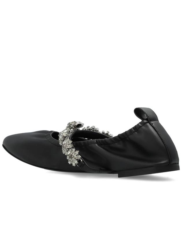 Stella McCartney Ballet Flats Elsa With Crystal Strap, Women's, Black - STELLA MCCARTNEY - BALAAN 5