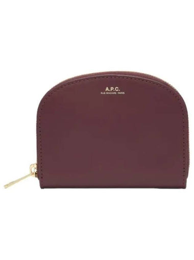 Demi Rune zip up round wallet burgundy - A.P.C. - BALAAN 1