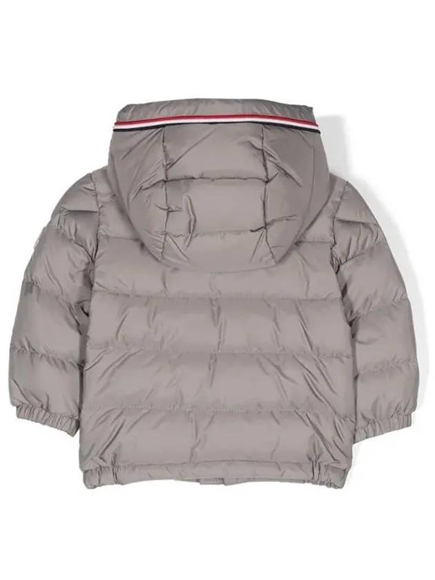 Moncler Baby MERARY Three Stripes Hooded Down Jacket Gray - MONCLER - BALAAN 3