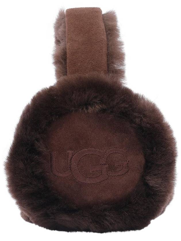 Sheepskin Embroidery Earmuff Burnt Cedar - UGG - BALAAN 1