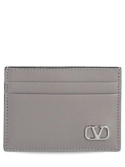 V Logo Card Wallet Grey - VALENTINO - BALAAN 2