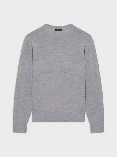 Crew Neck Wool Knit Top Grey - THEORY - BALAAN 2