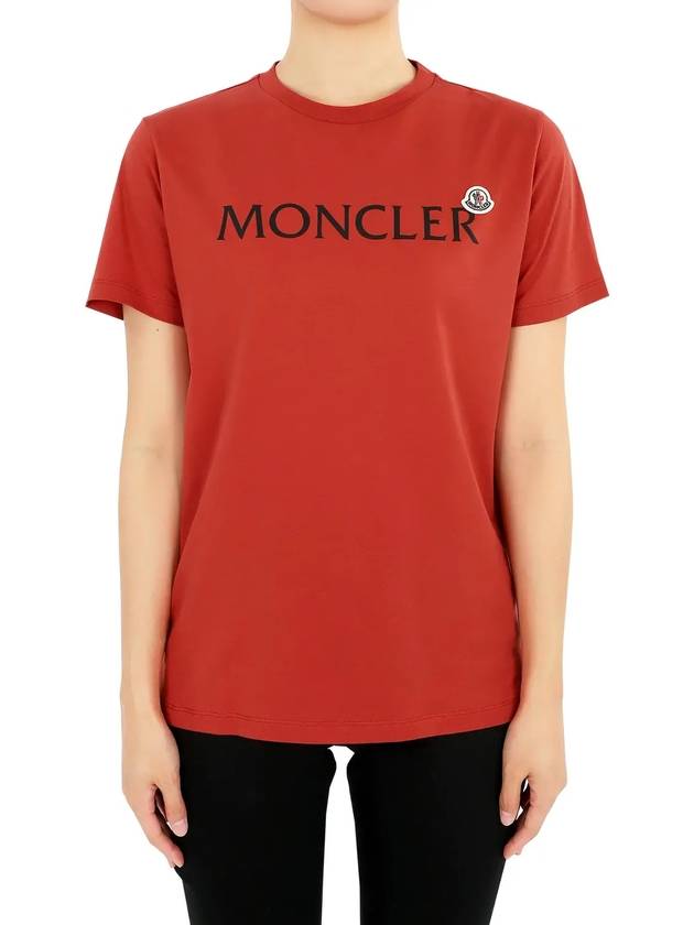 Kids lettering logo wappen short sleeve dark red 8C00003 89AFV 365 12 14A adult wearable - MONCLER - BALAAN 3