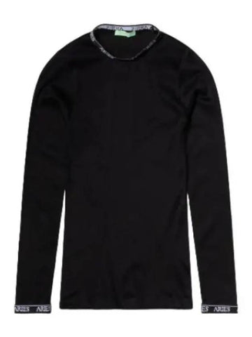 Aries crew neck top black long sleeve t shirt - ARIES - BALAAN 1