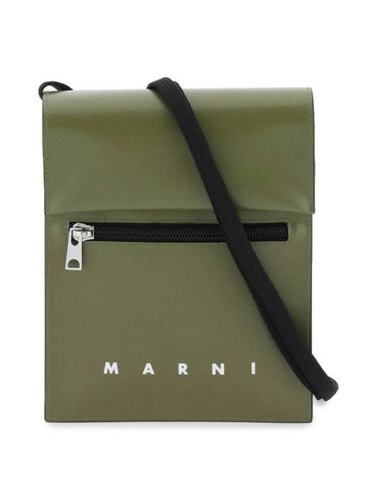 Shoelace Strap Pouch Bag Green - MARNI - BALAAN 1