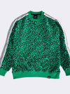 Leopard Reflective Tape Sweatshirt Green - AOX - BALAAN 8