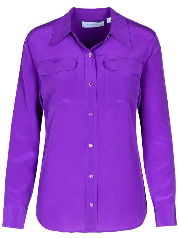 Equipment Purple Silk Shirt - EQUIPMENT - BALAAN 1