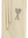 De Coeur Crystal Embroidered Logo Hoodie Champagne - AMI - BALAAN 4