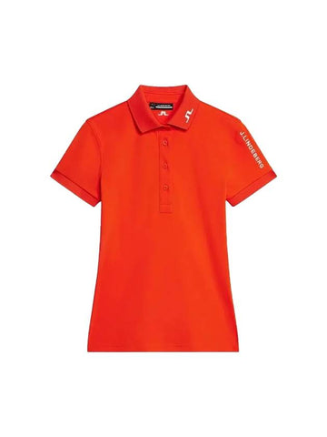 Women's Golf Tour Tech Polo Shirt Orange - J.LINDEBERG - BALAAN 1