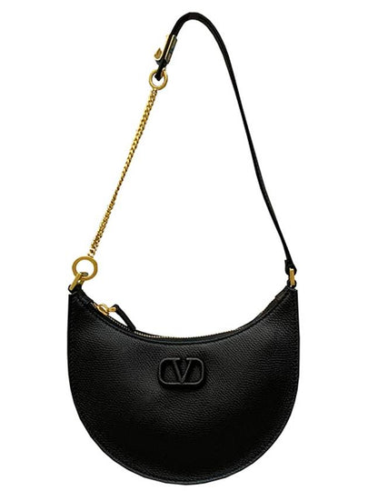 V Logo Hobo Shoulder Bag Black - VALENTINO - BALAAN 2