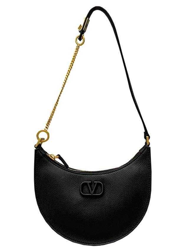 V Logo Hobo Shoulder Bag Black - VALENTINO - BALAAN 2