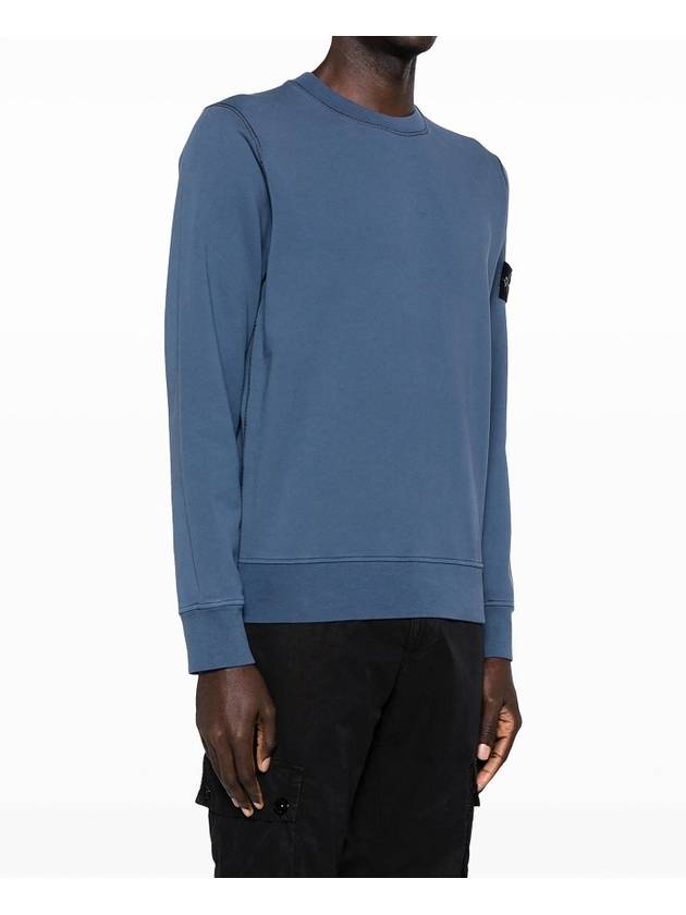 Wappen Patch Garment Dyed Sweatshirt Avio Blue - STONE ISLAND - BALAAN 6