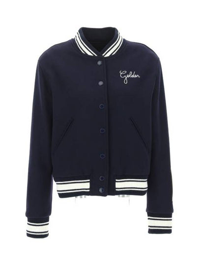 Logo Wool Bomber Jacket Navy - GOLDEN GOOSE - BALAAN 2