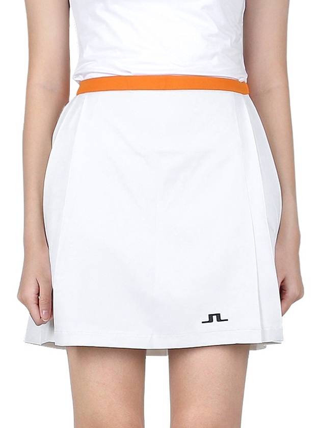 Women's Sierra Pleated Skirt White - J.LINDEBERG - BALAAN 2