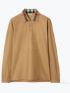 Check Collar Long Sleeve Polo Shirt Archive Beige - BURBERRY - BALAAN 2