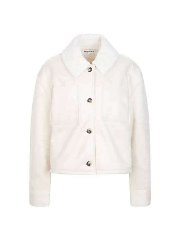 Fleece collar button-up mustang cream 271395 - REFORMATION - BALAAN 1