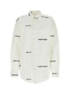 Printed Logo Allover Cotton Long Sleeve Shirt White - BALENCIAGA - BALAAN 2