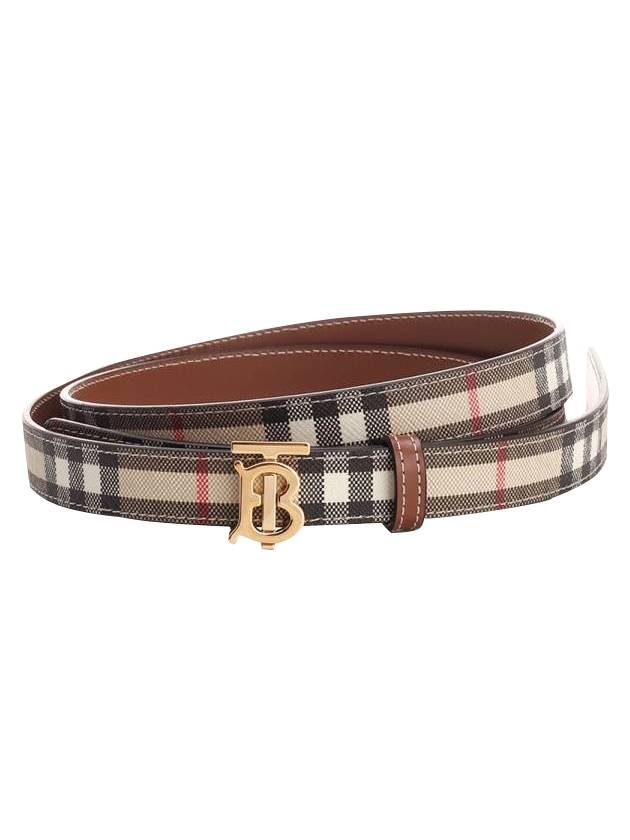 TB Vintage Check Reversible Belt Brown - BURBERRY - BALAAN 1