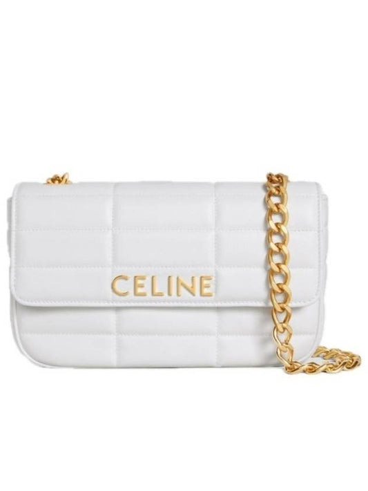 Monochrome Matelasse Chain Shoulder Bag in Quilted Calfskin - CELINE - BALAAN 2