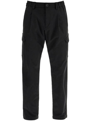 black polyester pants with patch pockets - HERNO - BALAAN 1