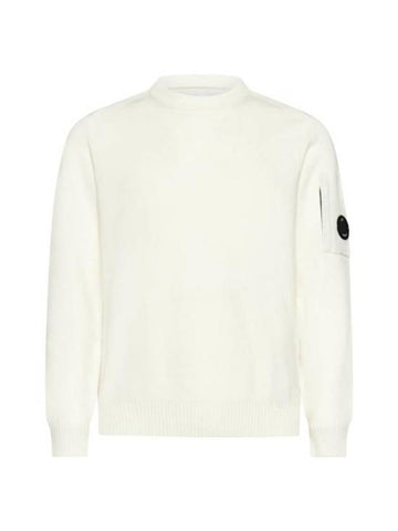 Lens Detail Knit Top White - CP COMPANY - BALAAN 1