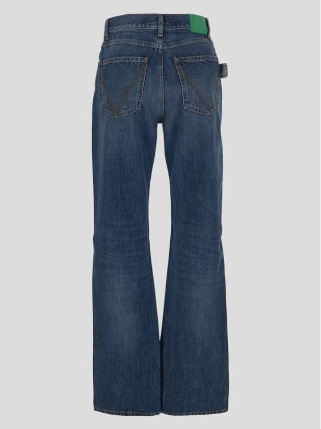 Washed Straight Fit Denim Jeans Blue - BOTTEGA VENETA - BALAAN 3