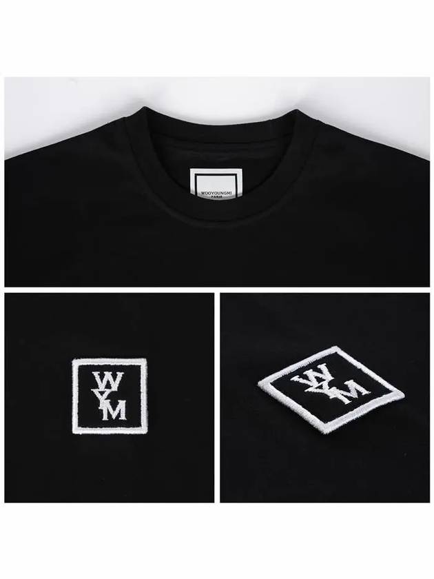 Back Logo Cotton Short Sleeve T-Shirt Black - WOOYOUNGMI - BALAAN 4