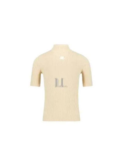 Reedition Knit Short Sleeve Turtle Neck Sand - COURREGES - BALAAN 2