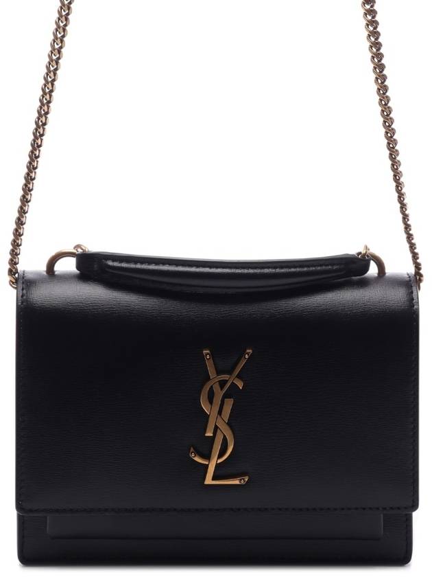 Sunset Chain Wallet Cross Bag Black - SAINT LAURENT - BALAAN 2