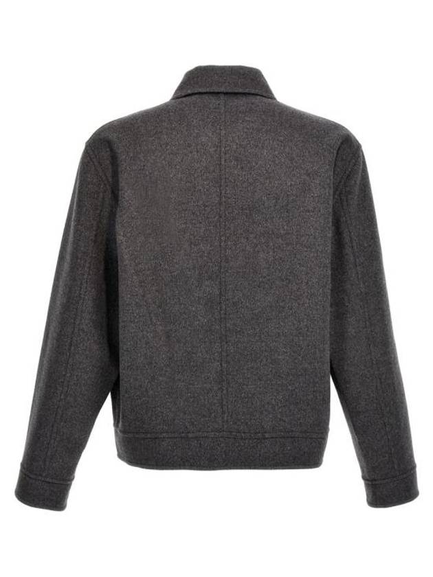 Paris Boxy Fit Wool Jacket Grey - AMI - BALAAN 3