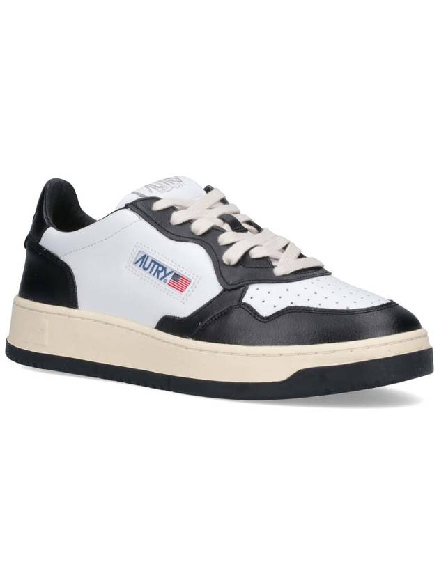 Medalist Leather Low Top Sneakers White Black - AUTRY - BALAAN 3