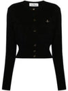 Bea Crop Cardigan Black - VIVIENNE WESTWOOD - BALAAN 2