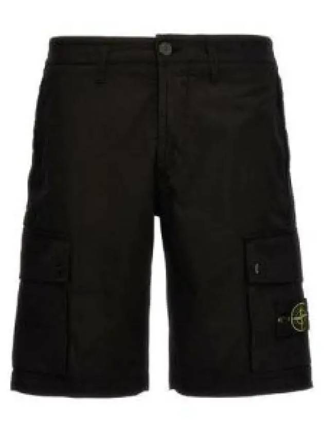 Wappen Cargo Bermuda Shorts Black - STONE ISLAND - BALAAN 2