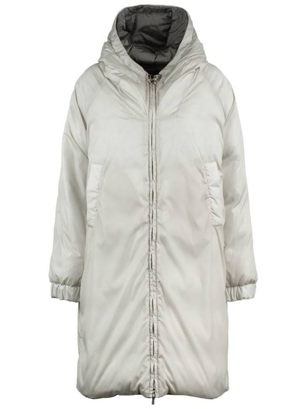 Max Mara Grey Long Reversible Down Coat - MAX MARA - BALAAN 4