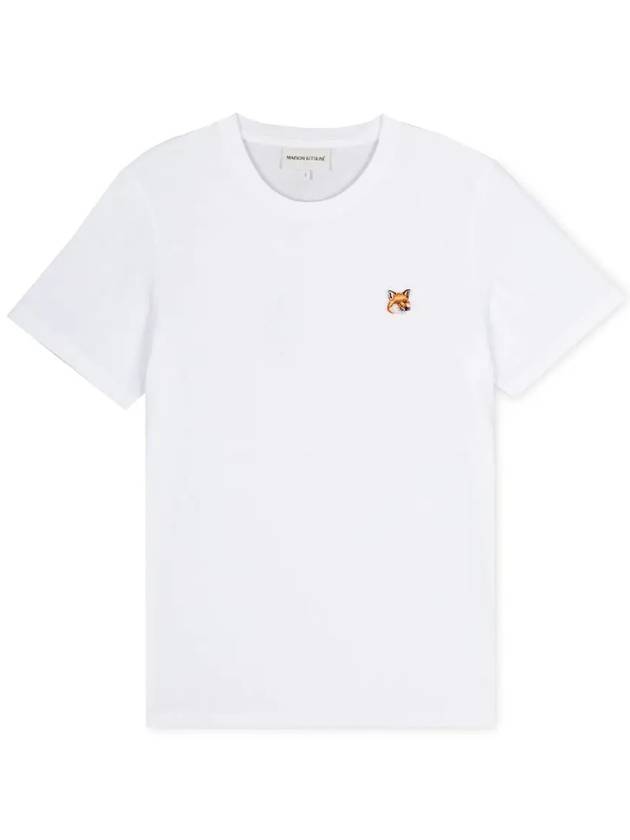 Fox Head Patch Regular Short Sleeve T-Shirt White - MAISON KITSUNE - BALAAN 2