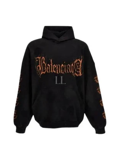 Heavy Metal Cotton Oversized Hoodie Black - BALENCIAGA - BALAAN 2