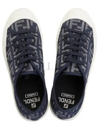 Domino FF Morty Denim Low Top Sneakers Blue - FENDI - BALAAN 2