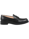 Women's Leather Penny Loafer Black - TOD'S - BALAAN 1