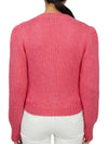 Embroidered Butterfly Pointel Alpaca Cardigan Pink - ALESSANDRA RICH - BALAAN 5